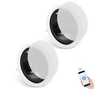 VEVOR Haut-Parleur de Plafond Bluetooth, 16,5 cm 6,5'', système Haut-parleurs encastrés au Plafond Mural, 2PCS, 150 W, 8 Ω, 89 DB, pour Maison, Cuisine, Salon, Chambre, porches extérieurs Couverts