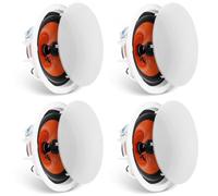 VEVOR Haut-Parleur de Plafond, 20,3 cm 8'', système Haut-parleurs encastrés au Plafond Mural, 4PCS, 100 W, 8 Ω, 89 DB, pour Cuisine à Domicile, Salon, Chambre à Coucher, porches extérieurs Couverts