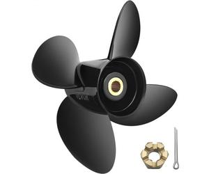 VEVOR Hélice Hors-bord, Hélice de Remplacement pour Bateau OEM 3587522, 4 Pales, Diam. 36,2 cm x Pas 48,3 cm, en Alu, Compatible avec Volvo Penta SX Drive Tous les Modèles, avec Cannelures à 19 Dents