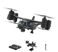 VEVOR Hélicoptère télécommandé 2,4 GHz avec gyroscope, avion RC à 4 canaux pour débutants, lumières d'ailes et décollage/atterrissage à une touche, jouet d'avion volant pour enfants à partir de 8 ans