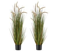 VEVOR Herbe Artificielle en Pot 119,4 cm Prêles Artificielles Lot de 2 Fausse Plante Artificielle pour Intérieur et Extérieur, Jardin, Bureau, Décoration de Chambre, Salon, Pendaison de Crémaillère