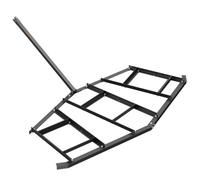 VEVOR Herse Traînée Niveleur d'Allée 2200 mm Niveleuse de Terre Agricole en Acier Q235 avec Barre Réglable Capacité de Charge 22,5 kg Outil de Nivellement pour VTT, UTV, Tracteur de Pelouse de Jardin