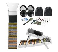VEVOR Highbanker Gold Paning, 127 cm 3 en 1, boîte à écluse pliante High Banker or, 26 pièces Kit de prospection d'équipement minier portable avec plaques dorées, écran de classificateur, aimant, sac