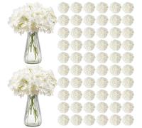 VEVOR Hortensia Artificielle Fleurs Artificielles de Décoration Blanc Lot de 205