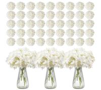 VEVOR Hortensia Artificielle Fleurs Artificielles de Décoration Blanc Lot de 305