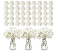 VEVOR Hortensia Artificielle Fleurs Artificielles de Décoration Blanc Lot de 305