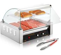 VEVOR Hot Dog Maker Hot Dog Grill Hotdog Rouleaux Gril en acier inoxydable 11 rouleaux 2,2kW