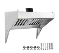 VEVOR Hotte Aspirante Commerciale de 1,2 m pour Camion-Restaurant, Hotte de Remorque en Inox 201 avec 2 Grilles de Filtre à Huile Amovibles en Forme de U, Hotte d'Aération Résistante à la Rouille
