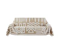 VEVOR Housse de Canapé de 299 x 181 cm, Couvre Canapé de Style Bohème, Revêtement Antidérapant en Chenille, Lavable et Résistant aux Rayures, Protection pour Causeuses Sofa Deux Places, Kaki