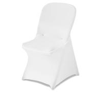 VEVOR Housse de Chaise Extensible 30PCs Blancs, Couverture Protecteur de Chaise en Polyester et Élasthanne, Devant Plat, pour Mariage Salle à Manger Banquet, Convient aux Sièges Jusqu'à 46x50x86 cm