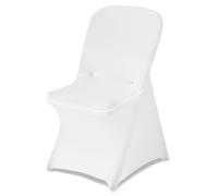 VEVOR Housse de Chaise Extensible 30PCs Blancs, Couverture Protecteur de Chaise en Polyester et Élasthanne, Devant Plat, pour Mariage Salle à Manger Banquet, Convient aux Sièges Jusqu'à 46x50x86 cm