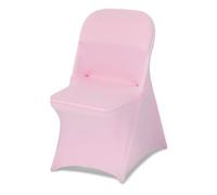 VEVOR Housse de Chaise Extensible 50PCs Roses, Couverture Protecteur de Chaise en Polyester et Élasthanne, pour Mariage, Salle à Manger, Banquet, Convient aux Sièges Mesurant Jusqu'à 45x46x77 cm