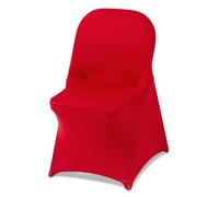 VEVOR Housse de Chaise Extensible 50PCs Rouges, Couverture Protecteur de Chaise en Polyester et Élasthanne, Devant Plat, pour Mariage Salle à Manger Banquet, Convient aux Sièges Jusqu'à 45x46x77 cm