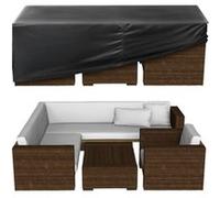 VEVOR Housse de mobilier de jardin 188x120x71 cm 420D imperméable et résistante, noire