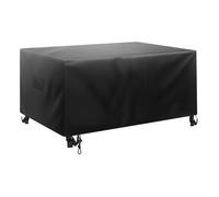 VEVOR Housse de Meubles de Jardin 188x188x71 cm, Bâche de Protection pour Mobiliers d’Extérieur en 420D Imperméable et Résistante, pour Table et Chaises de Patio, avec Aération, Toutes Saisons, Noir