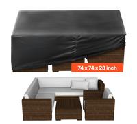 VEVOR Housse de Protection pour Meubles de Jardin Imperméable 420D 188x188 cm