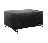 VEVOR Housse de Meubles de Jardin 320x320x81 cm, Bâche de Protection pour Mobiliers d’Extérieur en 420D Imperméable et Résistante, pour Table et Chaises de Patio, avec Aération, Toutes Saisons, Noir