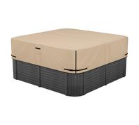 VEVOR Housse de Protection pour Spa extérieur, 2285 x 2285 x 508 mm, Couverture pour Spa, résistante aux intempéries et à l'eau, Tissu Oxford 600D Robuste et résistance à la déchirure 950N, Marron