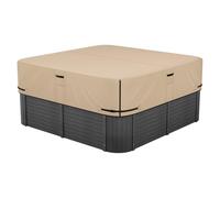 VEVOR Housse de Protection pour Spa extérieur, 2413 x 2413 x 508 mm, Couverture pour Spa, résistante aux intempéries et à l'eau, Tissu Oxford 600D Robuste et résistance à la déchirure 950N, Marron