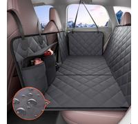 VEVOR Housse de Siège Arrière Voiture pour Chien, 136x61,5 cm, Couverture de Protection de Siège, Fond Rigide, Étanche, Charge 181 kg, avec Fenêtre en Maille, Poche de Rangement, pour Voitures SUV