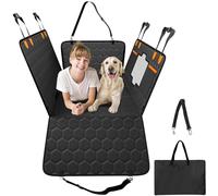 VEVOR Housse de Siège Arrière Voiture pour Chien, 136x65 cm, Couverture de Protection de Siège Étanche, Capacité de Charge 158 kg, avec Fenêtre en Maille, Poche de Rangement, pour Voitures SUV Camions