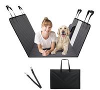 VEVOR Housse de Siège Arrière Voiture pour Chien, 137x61 cm, Couverture de Protection de Siège Étanche, avec Fond Rigide, Charge 181 kg, avec Fenêtre en Maille, Poche de Rangement, pour Voitures SUV