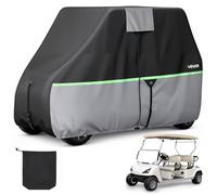 VEVOR Housse pour Golfette, Housse de Voiturette de Golf, Couverture Intégrale avec Tissu Oxford 600D Imperméable, pour Voiturettes de 4 Places, Yamaha, EZGO, Club Car, Honda, Protection Extérieure