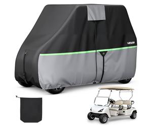 VEVOR Housse pour Golfette, Housse de Voiturette de Golf, Couverture Intégrale avec Tissu Oxford 600D Imperméable, pour Voiturettes de 4 Places, Yamaha, EZGO, Club Car, Honda, Protection Extérieure