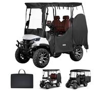 VEVOR Housse pour Golfette, Housse de Voiturette de Golf de 2 Places, Couverture Intégrale avec Fenêtres PVC Transparentes et Tissu Oxford 600D Imperméable, Protection Extérieure de Soleil Poussière