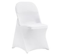 VEVOR - Housses de chaise pliantes - 100 pièces - Élasthanne extensible, lavables - Blanc