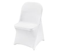 VEVOR Housses de Chaise Pliantes en élasthanne Extensible, 100 pcs, Housses de Protection Universelle, Amovibles et lavables, pour Mariage, Vacances, Banquet, fête, célébration, Salle à Manger, Blanc