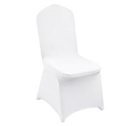 VEVOR Housses de Chaise Pliantes en élasthanne Extensible, 12 pcs, Housses de Protection Universelle, Amovibles et lavables, pour Mariage, Vacances, Banquet, fête, célébration, Salle à Manger, Blanc