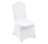 VEVOR Housses de chaise pliantes en élasthanne extensible, 12 pcs, housses de protection universelle, amovibles et lavables, pour mariage, vacances, banquet, fête, célébration, salle à manger, blanc