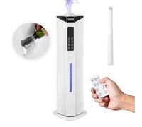 VEVOR Humidificateur Commercial Industriel 40 m², Réservoir Eau 9 L, Brume Froide et Chaude, Recharge par le Haut, avec Pulvérisation Rotative Automatique, pour Toute la Maison, Serre, Plante, Bureau