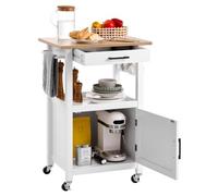 VEVOR Îlot Central Mobile Desserte de Cuisine sur Roulettes avec Plan 55x45 cm