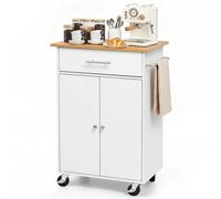 VEVOR Îlot de Cuisine Mobile Desserte sur roulettes avec Rangement 63 cm