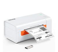 VEVOR Imprimante d'étiquettes thermique 4x6 USB 203 dpi 150 mm/s Compatible Amazon/eBay/UPS Blanc