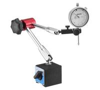 VEVOR Indicateur de test à cadran avec support magnétique flexible, comparateur à cadran, précision de 0,03 mm, plage de mesure de 0 à 25,4 mm, bras long réglable, pour configuration de la machine