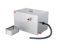 VEVOR Intercepteur à Graisse Commercial, Séparateur de Graisse 18 kg, Bac à Graisse Entrée Latérale, sous l'Évier en Inox, Séparateur Huile-Eau d'Eaux Usées de 10 GPM, pour Cuisine Cantine Restaurant