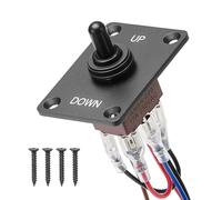 VEVOR Interrupteur à Bascule, 6 Broches, Action Momentanée, Inversion de Polarité, (ON)-Off-(ON), CC 12 V/30 A CA 250 V/15 A, avec Panneau de Montage Haut/Bas, Capuchon Étanche, pour Voiture, Bateau