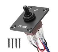 VEVOR Interrupteur à Bascule, 6 Broches, Action Momentanée, Inversion de Polarité, (ON)-Off-(ON), CC 12 V/30 A CA 250 V/15 A, avec Panneau de Montage Haut/Bas, Capuchon Étanche, pour Voiture, Bateau