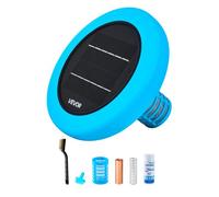 VEVOR Ioniseur Solaire de Piscine, Purificateur à Ions de Cuivre Rond, jusqu'à 170343 L, pour Spas et Bains à Remous, Nettoyeur Flottant Automatique, avec Anode en Cuivre et Brosse, Eau sans Chlore