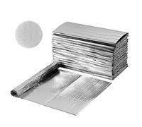 VEVOR Isolant thermique double réfléchissant, 16 pcs, feuille d'isolation barrière radiante à bulles d'air, 61 x 122 cm, feuilles en aluminium double-face, pour porte de garage, toit de camping-car