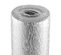 VEVOR Isolant thermique double réfléchissant, 3 x 1,22 m, rouleau d'isolation barrière radiante, noyau en mousse EPE, 3,2 mm, feuille d'aluminium double face, pour fenêtre, toit de camping-car, maison