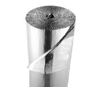 VEVOR Isolant thermique double réfléchissant, 30,48 x 1,22 m, rouleau d'isolation barrière radiante à bulles d'air, 6 mm, feuille en aluminium double face, pour porte de garage, toit de camping-car