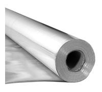 VEVOR Isolant thermique double réfléchissant, 38,1 x 1,22 m, rouleau d'isolation barrière radiante en tissu tissé non perforé, 0,15 mm, feuille d'aluminium double face, pour porte de garage, fenêtre