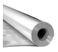 VEVOR Isolant thermique double réfléchissant, 38,1 x 1,22 m, rouleau d'isolation barrière radiante en tissu tissé non perforé, 0,15 mm, feuille d'aluminium double face, pour porte de garage, fenêtre