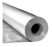 VEVOR Isolant thermique double réfléchissant, 76,2 x 1,22 m, rouleau d'isolation barrière radiante en tissu tissé perforé, 0,15 mm, feuille en aluminium double face, pour portes de garage, fenêtres