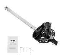 VEVOR Jauge à onglets de précision, fente standard 19x9,5 mm, jauge à onglets pour scie de table alliage d'aluminium, 15 butées d'angle, piston à ressort réglable, disque amovible pour travail du bois