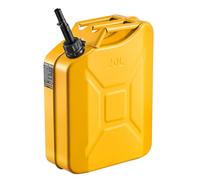 VEVOR Jerrican Essence Métal 20 L Bidon Essence Débit Maximal 6 L/min Réservoir de Carburant Résistant pour Plupart des Voitures, Motos, UTV, Tracteurs, avec Bec Verseur, Poignée Confortable, Jaune